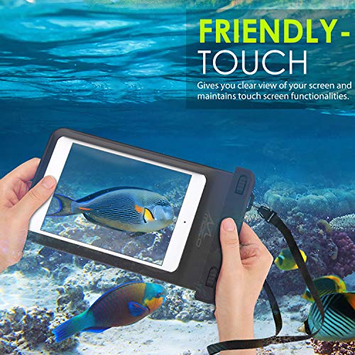 Moko Universal Waterproof Case, Dry Bag Pouch For Ipad Mini 6/5/4/3/2, Samsung Tab 5/4/3, Galaxy Note 8, Tab S2/Tab E/Tab A 8.0, Lg G Pad Iii 8.0, Google Nexus 7(Fhd) & More Up To 8.3" - Black #TOP1