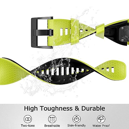 MYSNBKN 26mm Quick Fit Strap for Garmin Fenix 7X/Fenix 6X/Fenix 6X Pro/Fenix 5X/Fenix 5X Plus/Fenix 3/Fenix 3 HR, Soft Silicone Replacement Band - Image 3