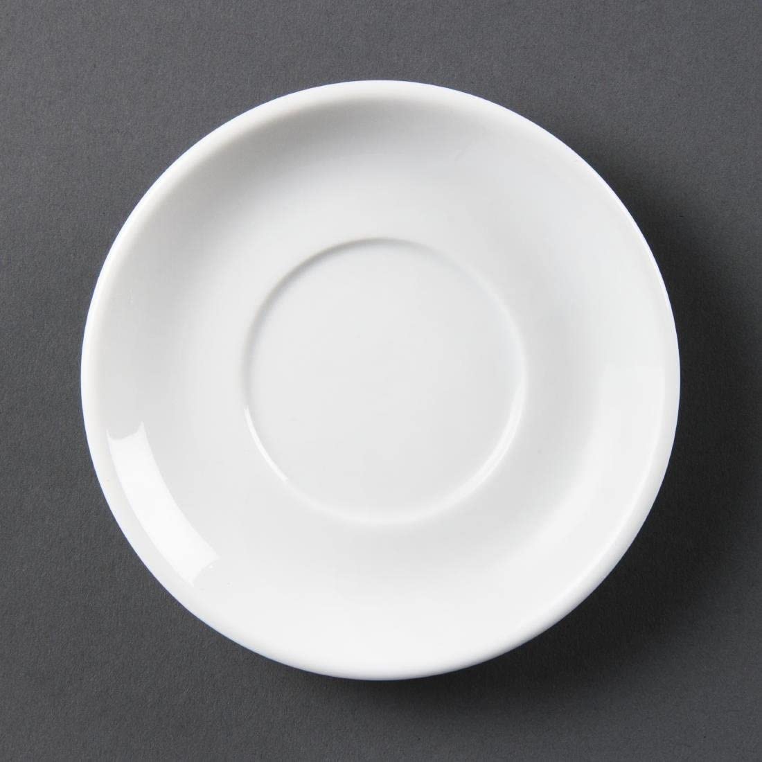 Olympia Whiteware Lot de 12 soucoupesà expresso empilables en porcelaine