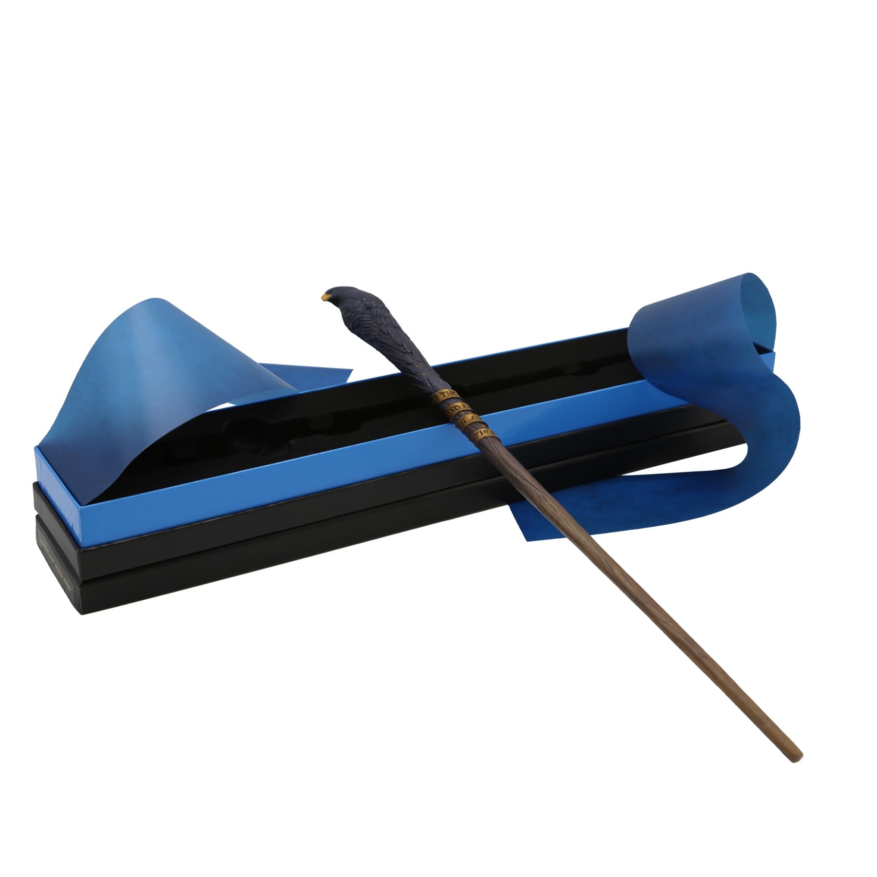 Harry Potter Ravenclaw Mascot & Traits Wand - Second Edition Collectible Wand with Eagle Sculpture & Quote - 14 Premium Display Box - Ideal for Fans &