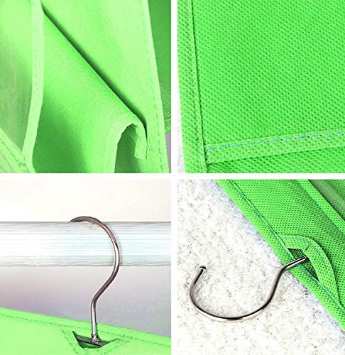 Image of 6 Pocket Large Clear Purse Handbag Hanging Storage Bag Organizer Closet Tidy Closet Organizer Wardrobe Rack Hangers Holder for Fashion Handbag Purse Pouch -Multi Color
