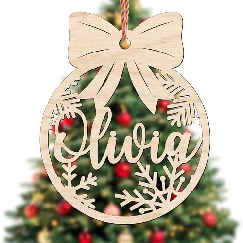 Personalized Christmas Ornaments with Names - Custom Christmas Ornament for Kids and Adults, Custom Ornaments for Christmas Tree Personalized Ornaments with Name