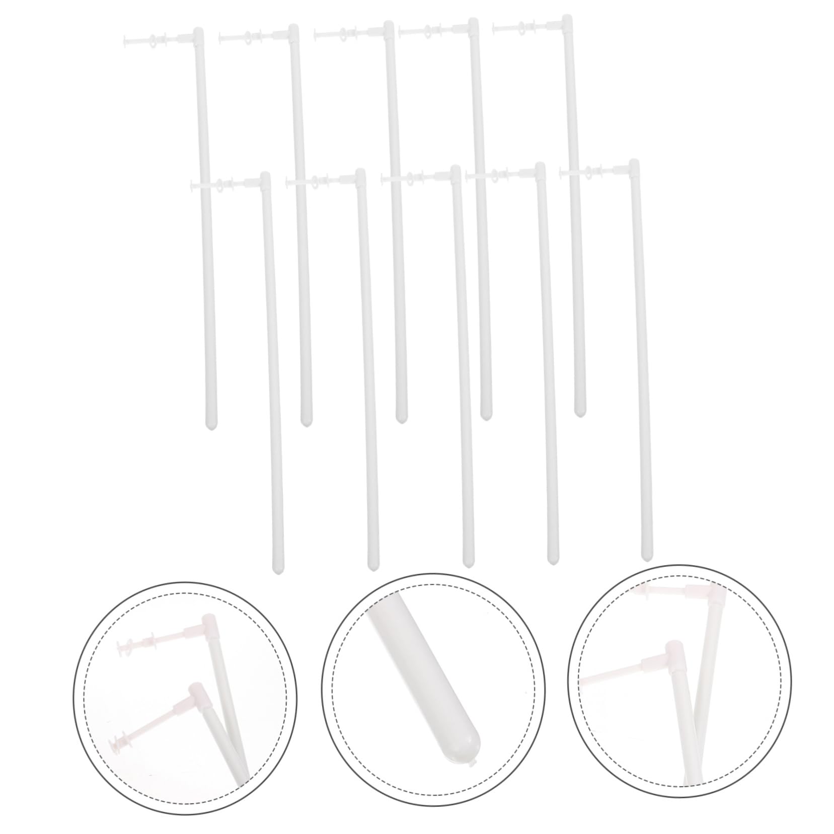 Yardwe Lot 30 Tiges Rechange Moulins à Vent PVC Blanc – Bâtons Construction DIY Jardin