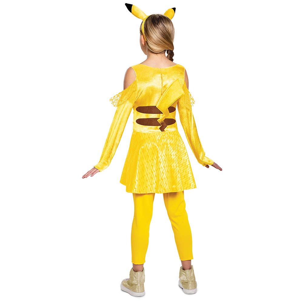 yellow dress for pikachu costume Girls with Tail Headband and Cheek Decals, Size: Medium (7 - 8) when your little one suits up in this Pokemon Childs Costume Pokemon Pikachu Child Costume Dress