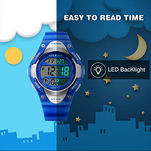 image for cofuo Boys Girls Sport Digital Watch, Kids Outdoor Waterproof Electron