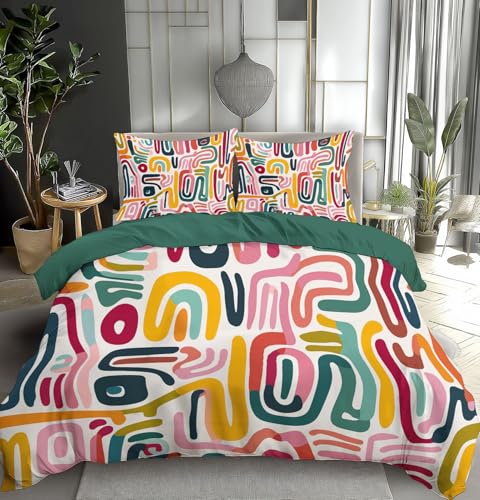 Housse de couette 240x260 avec fermeture éclair et repères de lit - 2