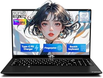 NIMO 15.6" FHD-IPS-Laptop, Intel i5-12450H 8 Cores 16GB RAM 1TB SSD (Beat i7-11800H, Up to 4.4 GHz) 100W Type-C Fingerprint Backlit Keyboard for Professionals & Students Office, Study & Travel