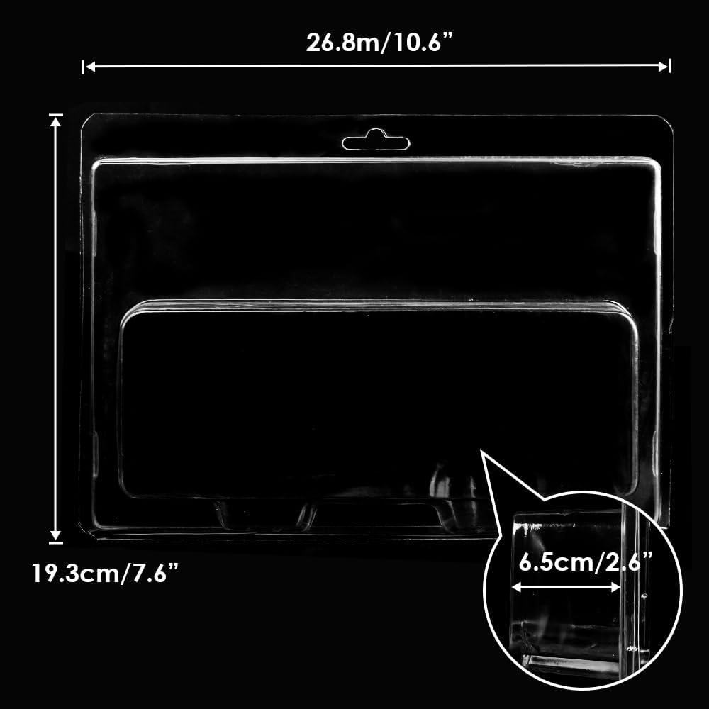 10 Pack Protective Cases Compatible with Hot Wheels Monster Trucks 2-Pack 1:64 Demolition Doubles – 0.7mm Thick PET Clamshell Clear Display Box, No PVC, Scratch-Resistant, Waterproof (10, HMWT-2 Pack)