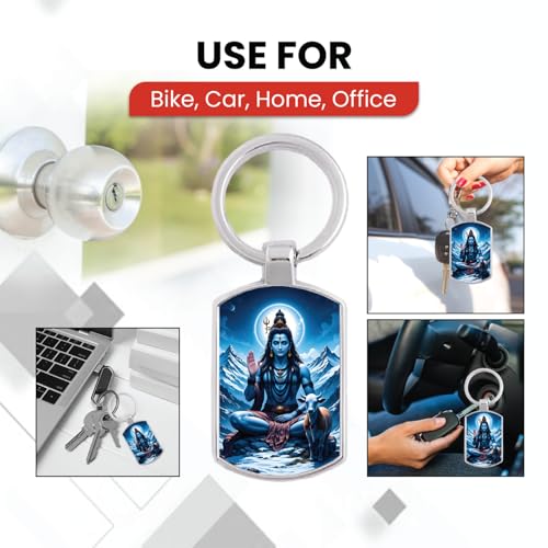 Image of Stylish Metal Keychains with Permanent Glossy Print - Inspirational Quotes & Spiritual Designs - Perfect Key chains for loved ones, Personal Use, Gifts & Return Gifts