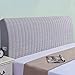 Bettkopfteil-Abdeckung Holländischer Samt Bettkopfteil-Schonbezug Bettkopfteil-Hussen Dekorativ Für Einzel-Doppel Bett Verdicken Staubdichten Stretch-Kopfteil-Schutz,Grey5-HeadboardLength:165-180cm