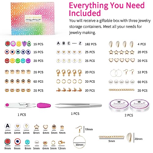 Image of Sistenia Bracelet Making Kit, 12000Pcs Clay Beads 48 Colors in 3 Boxes, Friendship Bracelet Kit with Elastic Strings, Polymer Spacer Beads, Jewelry Making Crafts Gift for Teens Adults