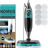 Steam Cleaner Floor Steam Scrubber: Hardwood Tiles, Laminate and Vinyl Floors for Hard Surfaces, Cleaning Machine - Electric Power Rotary Mops, Wood Floor Cleaners, Heavy Duty Scrubbing, Mopping