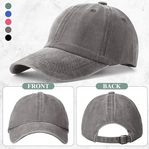 Gorra de béisbol vintage ajustable Glitopper 5 piezas miniatura 3
