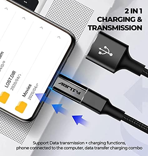 USB C to USB Adaptor (2Pack), USB C Charger Cable Adapter, USB C Plug, Connect Cable to iPhone, Light ing to USB C Adapter