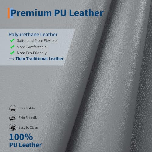 Image of GarveeHome Leather Manual Recliner Chair for Adults - Heat and Massage