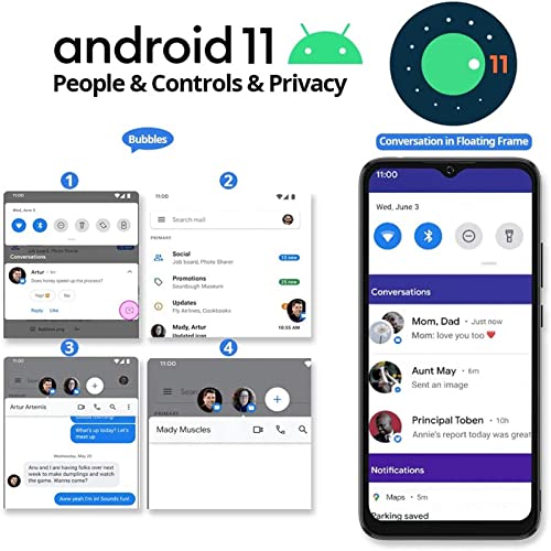 Blackview Unlocked Cell Phone A70(2022) 3Gb+32Gb/Sd 128Gb Android 11 Phone,5380Mah Massive Battery,Octa Core Smartphone Unlocked,4G Dual Sim Face Unlock&Fingerprint Mobile Phone 6.5" Fhd+Large Screen #TOP4