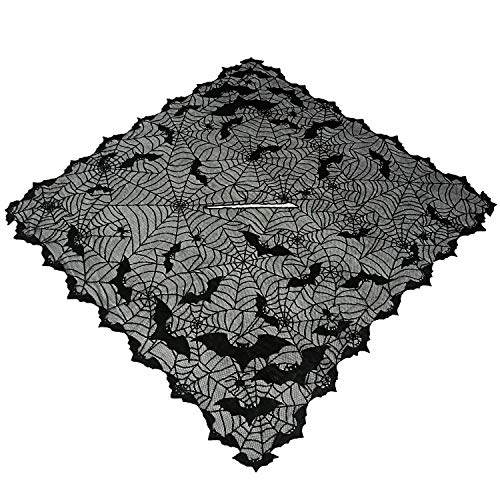 Spider Web Poncho Halloween Costumes for Women Plus Size Cozy Black Lace Bat Sexy Vampire Costume - Image 6