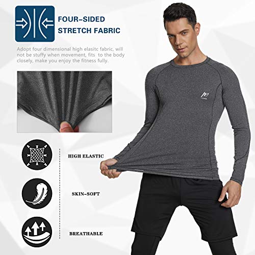 MeetHoo Maglia Compressione Uomo, Maglie Maniche