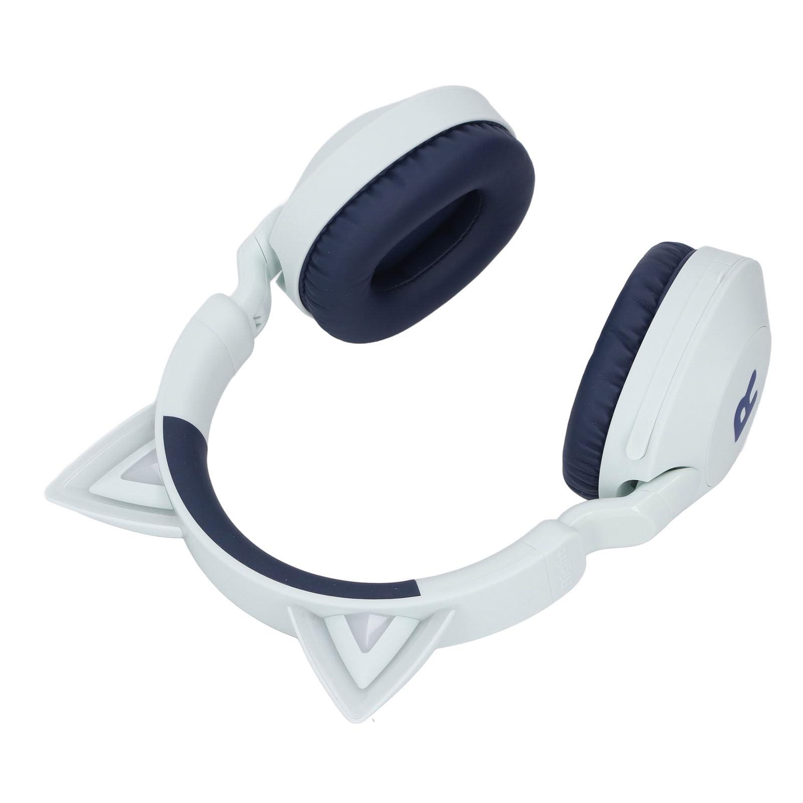 Yctze Cuffie Cat Ear, Cuffie Wireless Bluetooth 5.4, Effetti Luce LED 85dB Volume Pieghevoli Sopra L'orecchio con Microfono, Ideale per Bambini e Adolescenti (BLUE)