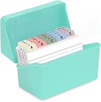 Vista 13 de H4D Tarjetero de índice de 3 x 5 con 100 tarjetas de índice a rayas pesadas y 25 divisores de plástico, rojo