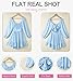 Dokotoo Women Summer Dresses Square Neck Tie Back Long Sleeve Dresses Ruffle A-Line Plus Size Dress Casual Elastic Waist Beach Dress for Vacation Party X-Large Beach Vacation Clothes Blue