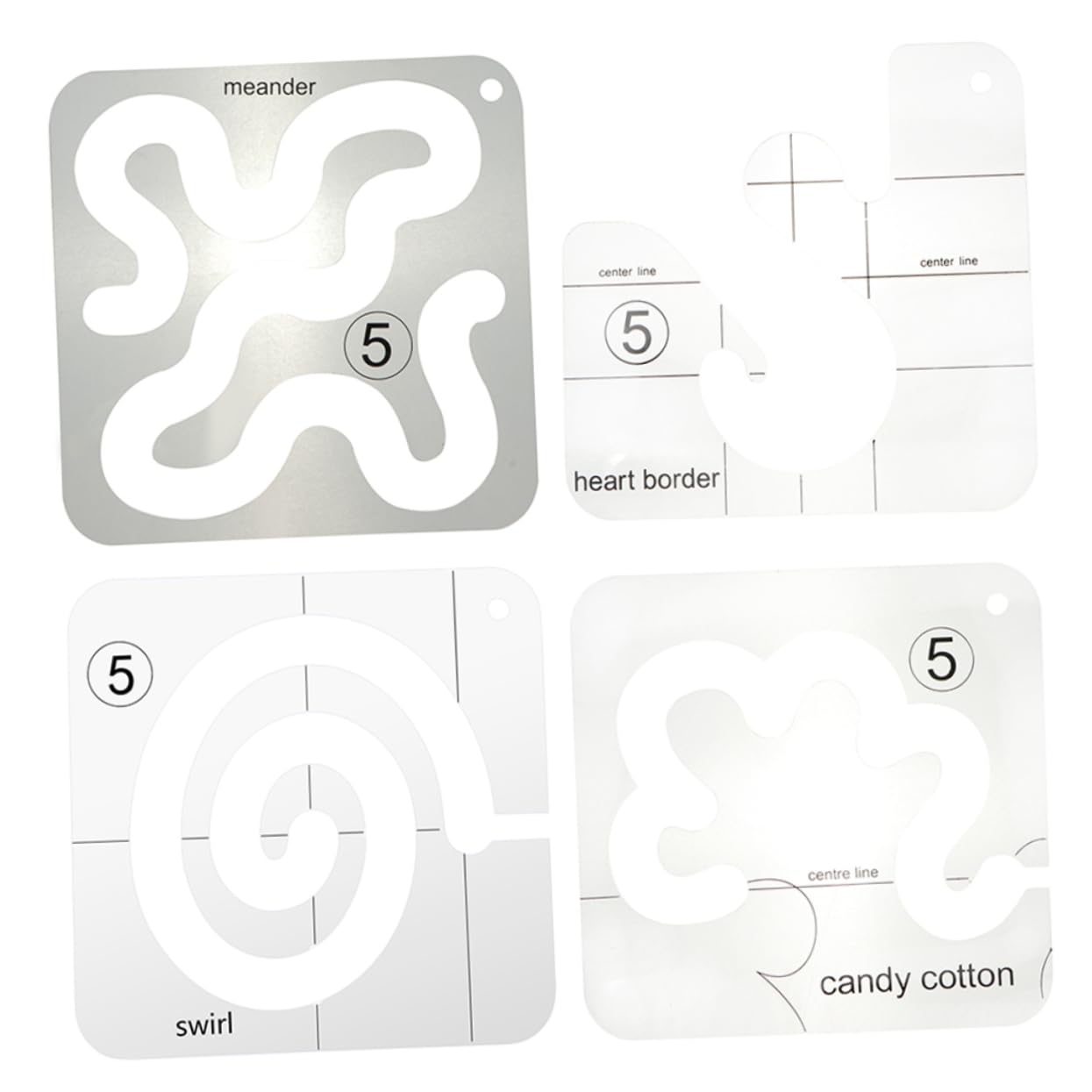 Uonlytech 4Pcs Acrylic Sewing Rulers Durable Templates for DIY Patchwork and Quilting for Sewing Lovers Ruler for Cloth Craft Clothing Ruler for Creative Sewing