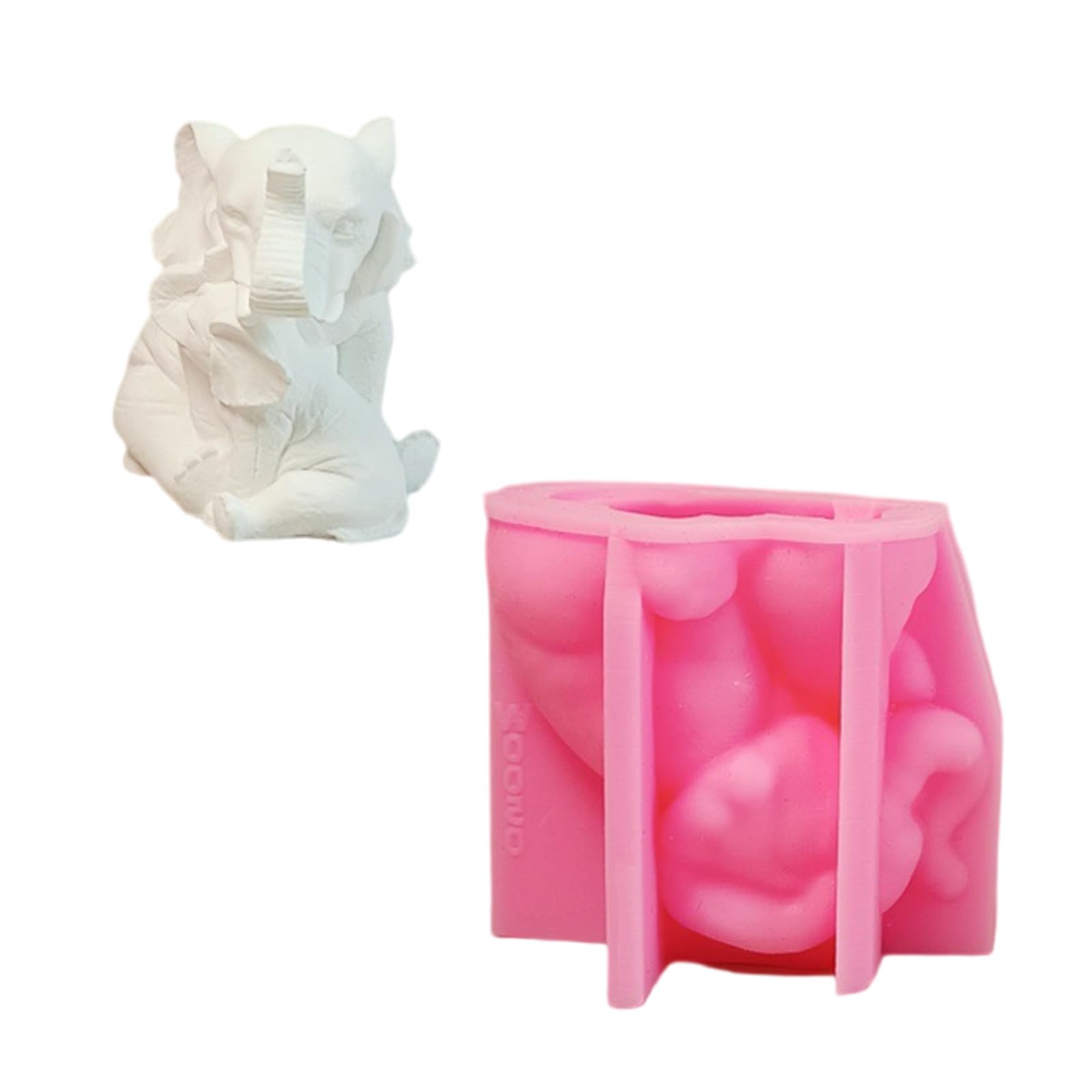 Kalttoy Molds Castings Molds Mother and Child Elephant Silicone Epoxy Resin Ornament Plasters Mother and Child Elephant Silicone