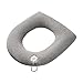 KEERADS Weiche warme Badezimmer-Schutzhülle Full-Shape Toilettensitzkissen Warme Auflage (Grau, one Size)