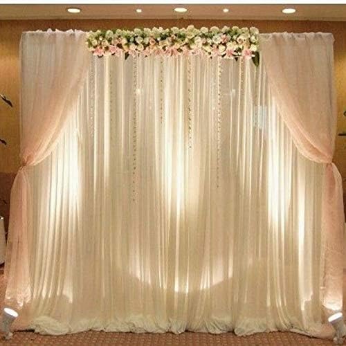 White Fabric Backdrop 10x10ft(3m) Party Backdrop Curtain White Wedding Background Cloth for Decoration Indoor and Outdoor,Background Cloth for Photography Stage Backdrop Curtains