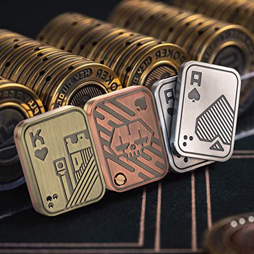 Lesome Metal Poker Fidget Slider,Metal Poker Push Card Fidget Slider Stress Relief Toy Valentines Day Gifts For Kids #TOP4