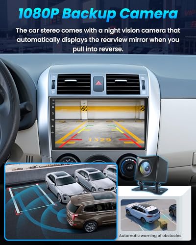 Image of 4 Core 64GB ROM Car Radio Stereo for Toyota Corolla 2009-2013: 1280 * 800 HD Touchscreen Support Wireless Carplay Android Auto 5G Wi-Fi Bluetooth GPS SWC FM 1080P Backup Camera