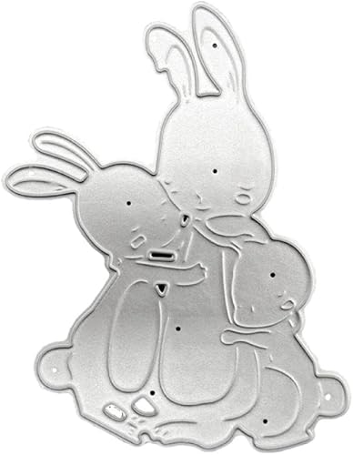 Plantilla de molde de estampado en relieve de conejos de Pascua, troquelado, para manualidades, álbumes de fotos, decoración de álbumes de fotos,