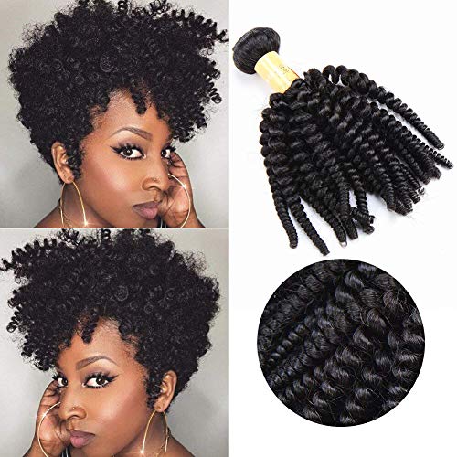 Top Hair Unprocessed Brazilian Kinky Curly Human Hair Extensions Natural Color 100g/Bundle 10 inches