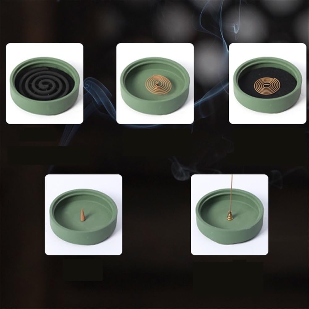 Bruciatore di incenso in ceramica con coperchio, porta for interni/esterni, for meditazione, yoga, spa, arredamento