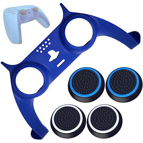 Preisvergleich Produktbild MatoSan® PS5 Skin Controller Zubehör Abdeckung Shell Gehäuse Kompatibel mit PS5 Faceplate Controller Plates Cover mit Thumb-Stick Kappen für Playstation 5 Controller Zubehör Schutz Aufsätze Blau