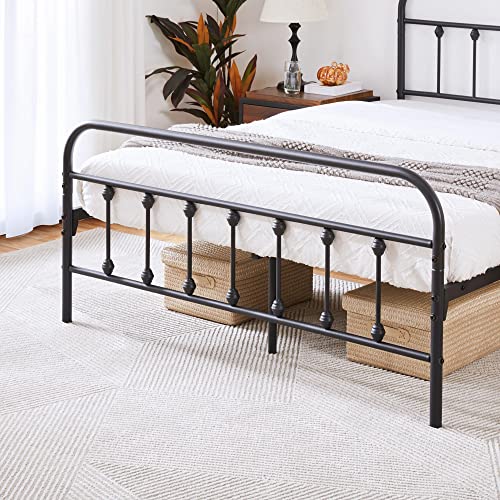 image for Yaheetech 4ft6 Double Bed Frame Vintage Iron Platform Bed with High He
