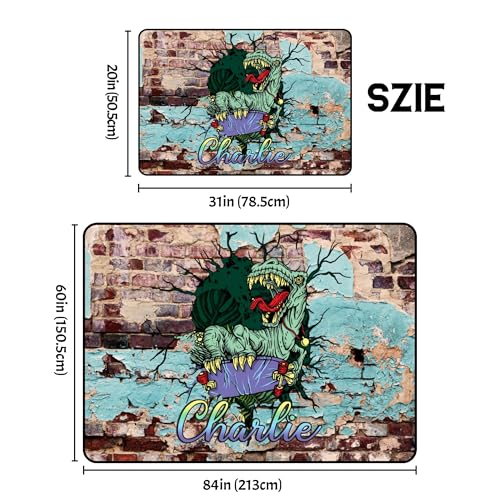 Tapete Dinosaurio Infantil Personalizado 213x152 cm miniatura 2