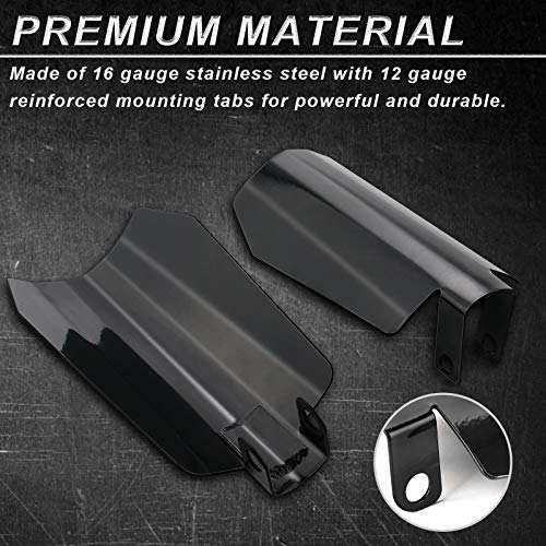 StarknightMT Motorcycle Handguards Black Coffin Cut Stainless Steel