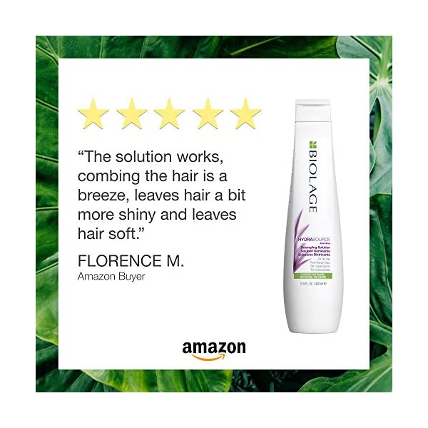 Biolage Hydra Source Detangling Solution | Detangles & Controls Static For Less Frizz & Fly-Aways | Renews Moisture | Paraben-Free | For Dry Hair | Vegan | Cruelty Free | 13.5 Fl. Oz
