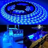 Pontoon Boat Light with Mounting Clips, 16.4 Feet Waterproof Marine LED Flexible Lighting Strip for...