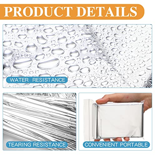 Macarrie Emergency Blanket Bulk - Survival Thermal Silver Foil Reflective Blankets Set Pack for Outdoors Shelter Space, Camping, Hiking, First Aid Supplies, Homeless Donations - Image 4