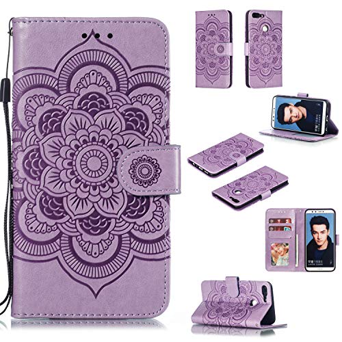 MRSTER Honor 9 Lite Custodia Flip, Goffratura