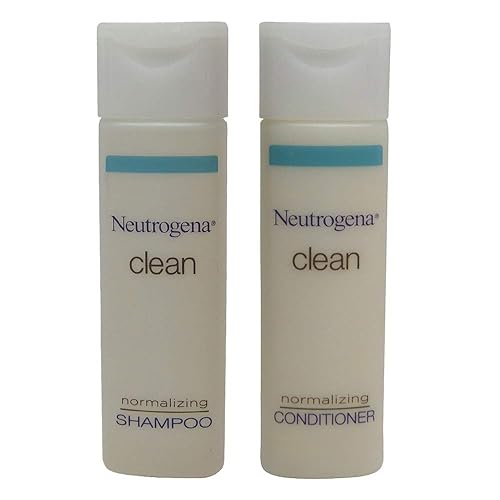 Miniatura 1 de Neutrogena Clean Normalizing Shampoo & Conditioner botellas de 0.8 oz  Lote de 24  (12 cada uno)  Total de 19.2oz