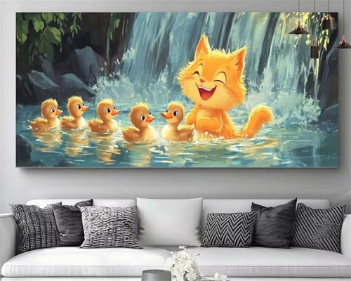 Diamond Painting Enfant et Adulte Chat pour Décorer le Salon