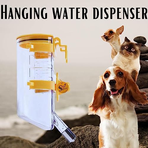 Image of Sage Square Dog Water Dispenser - Convenient Hanging Water Fountain Bottle for Dogs, Cats, Rabbits, and Puppies - Size 350ML - Keep Your Pet Hydrated, Happy Pets, Happy Owners.