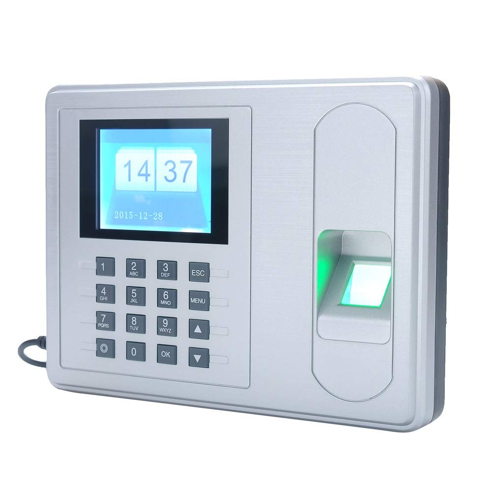 Tempo Bio-impronte digitali Fingerprint presenza di tempo degli impiegati Sign-in registratore da 2,4 pollici di schermo presenze Tempo .Per ufficio, compagnia