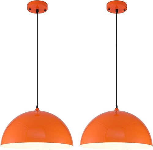 Miniatura 15 de Iluminación colgante de granja para isla de cocina, lámparas colgantes de cúpula negra y dorada, lámpara de techo colgante industrial para comedor,