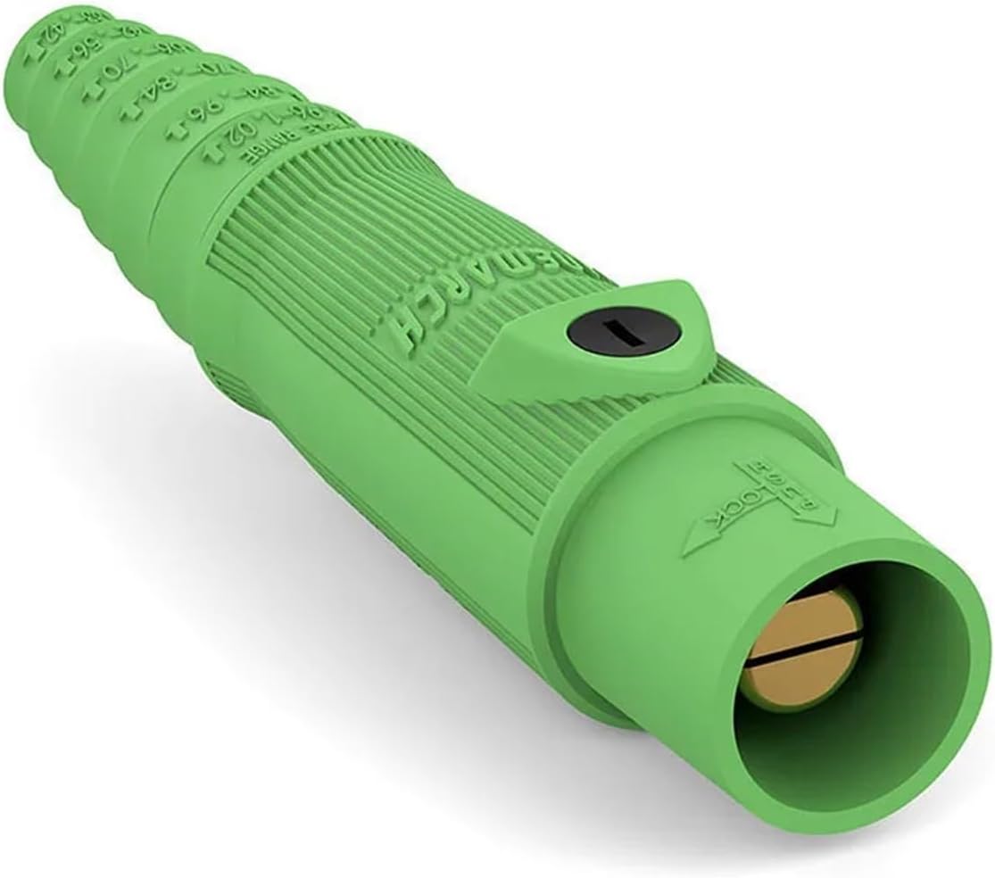 16 Series in-Line Single Pin Camlock Connector 400A 600V Male Cam Type 2/0-4/0 AWG(Green)