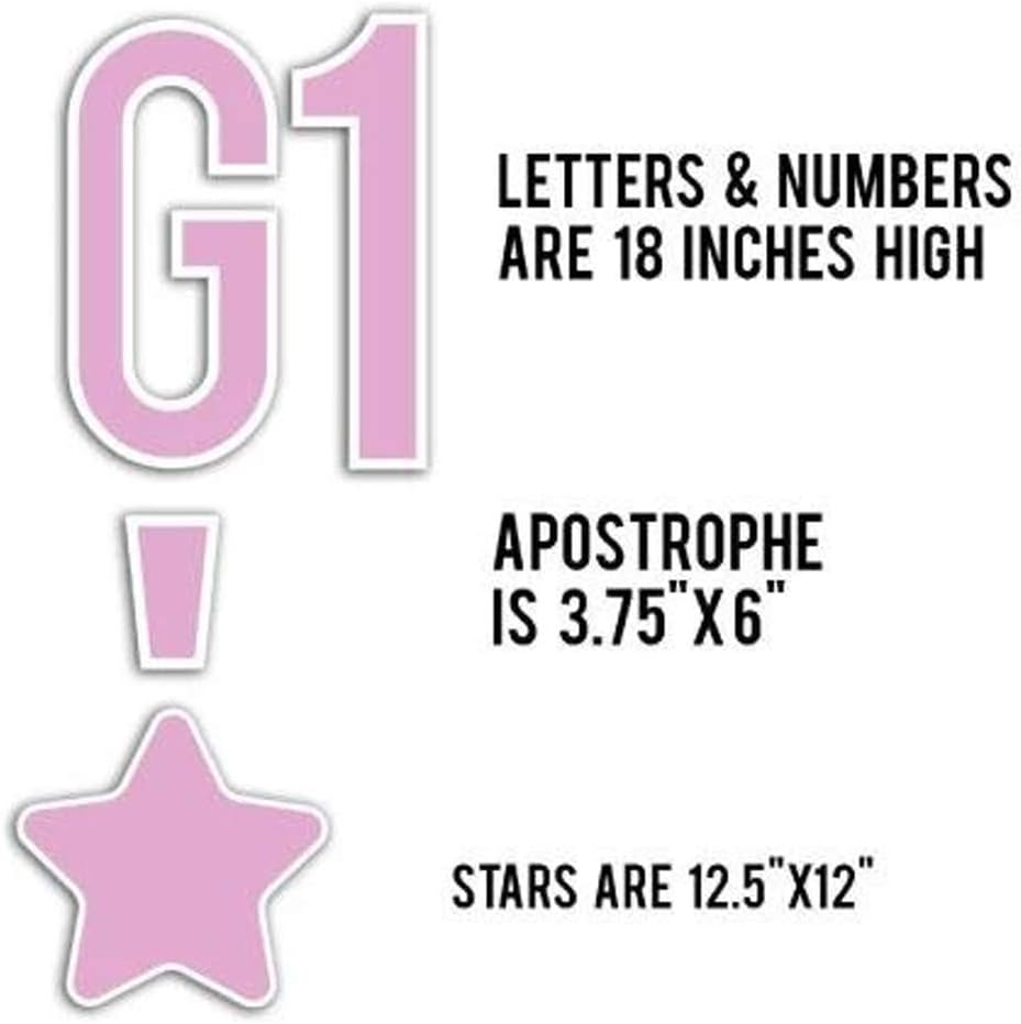 VictoryStore Custom Yard Letters: It's A Girl Yard Letters Custom Name and Weight Letters 18 inches high Letters 2 EZand Short Stakes Included