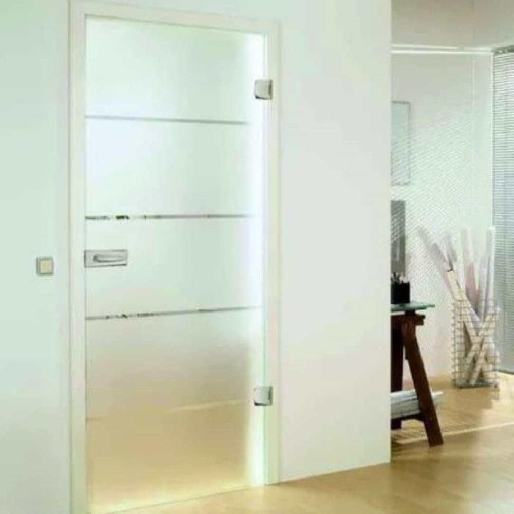 Película Adesiva Impermeável Jateada P/Vidro Janela Porta Box Lavável 2m x 1m